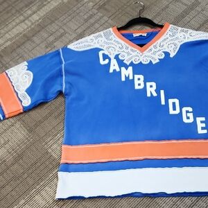 We The Free Blue and Orange Knit Top